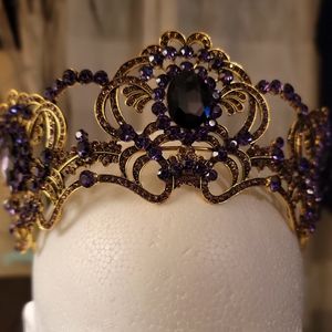 Stunning Purple Crown Tiara